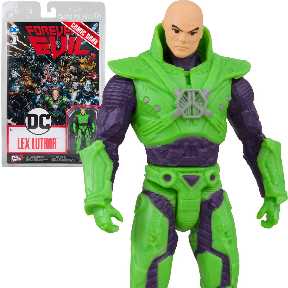 Lex Luthor Forever Evil Page Punchers 3-Inch Scale Action Figure with Comic Book