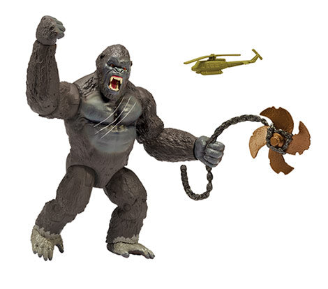 Skull Island Ferocious Kong with Helicopter & Chain Propeller, Gray Toys