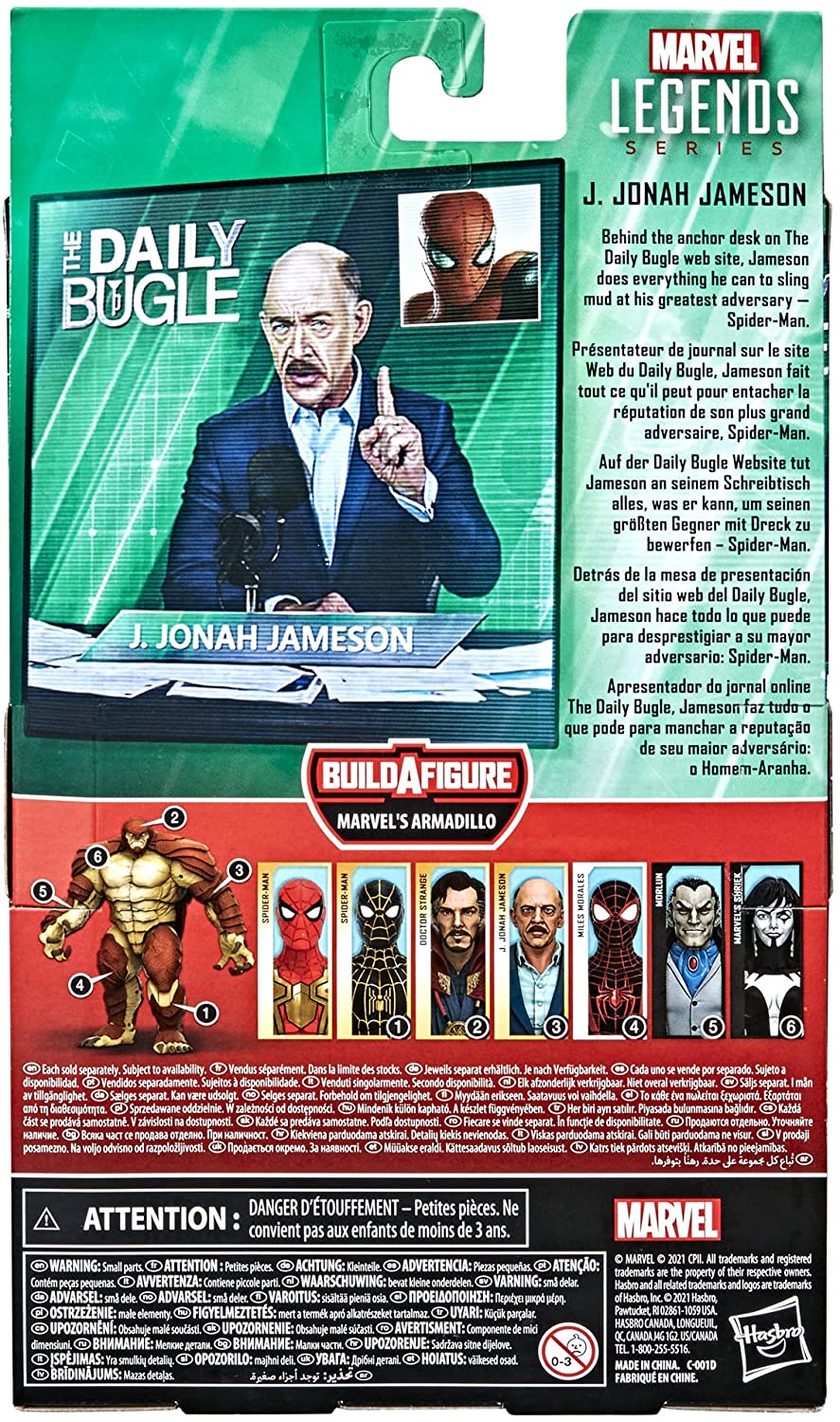 Marvel Legends Series J. Jonah Jameson 6-inch Collectible Action Figure Toy, 3 Accessories and 1 Build-A-Figure Part(s) - Action & Toy Figures Heretoserveyou