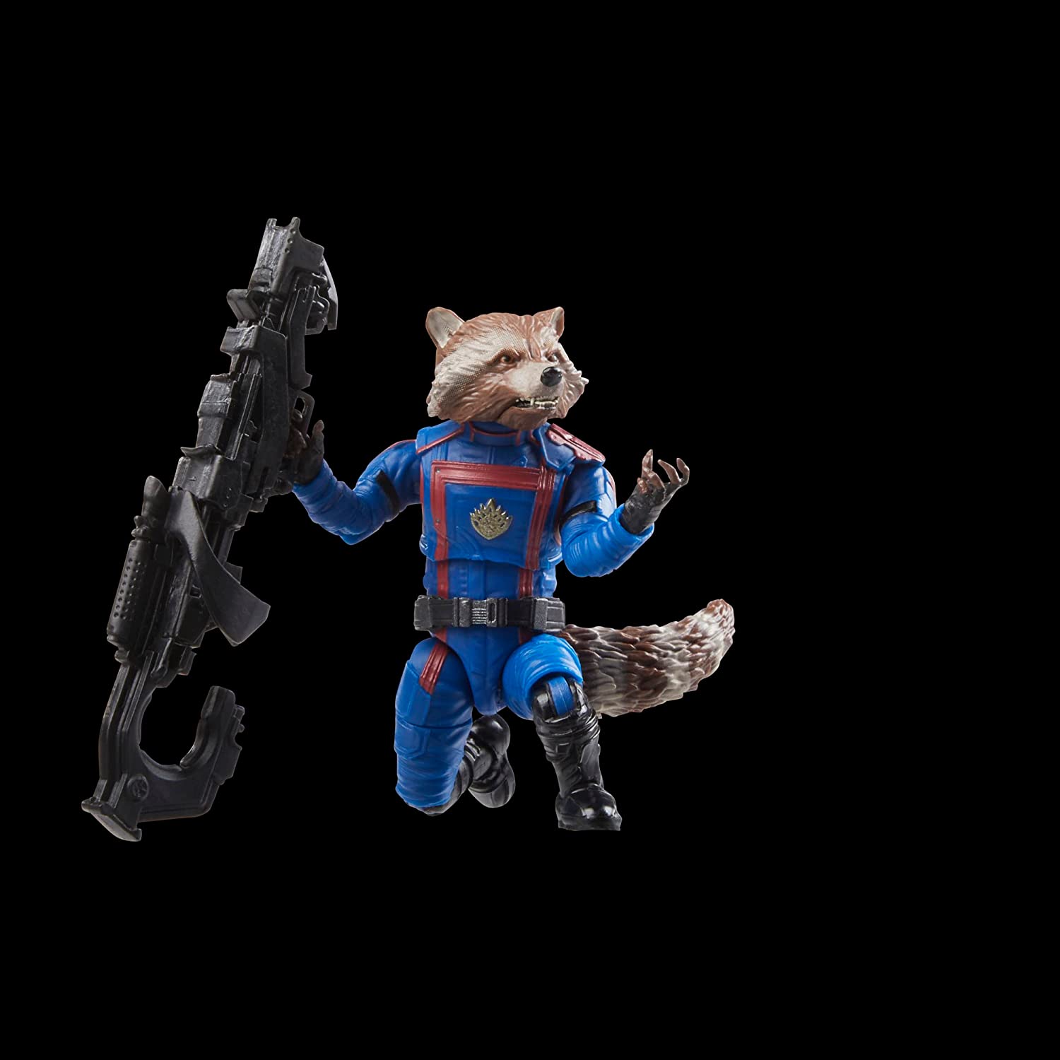 Guardians of The Galaxy Vol. 3 Marvel Legends Rocket 6-Inch Action Figure Toy sitting pose - Heretoserveyou