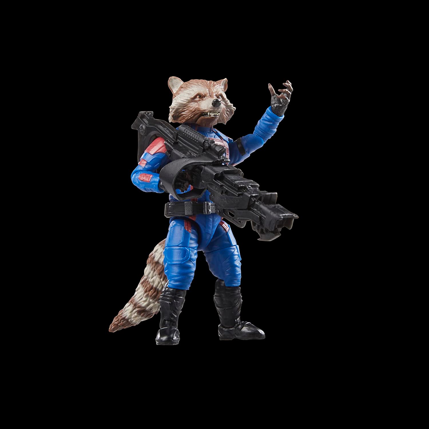 Guardians of The Galaxy Vol. 3 Marvel Legends Rocket 6-Inch Action Figure Toy standing pose with one hand gesture - Heretoserveyou