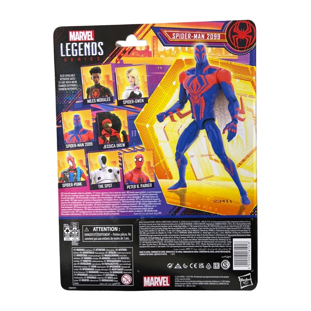 Marvel Legends Spider-Man Across The Spider-Verse Spider-Man 2099 Action Figure Toy - Heretoserveyou