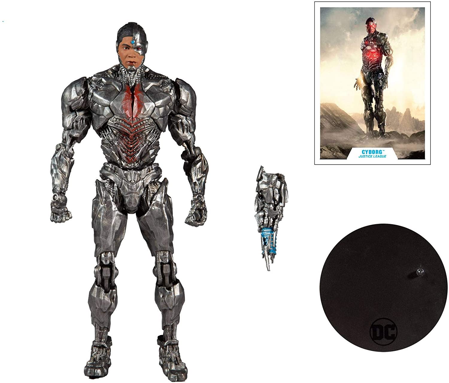 McFarlane Toys - DC Multiverse - Justice League Movie - Cyborg 7" Action Figure - Action Figure Heretoserveyou
