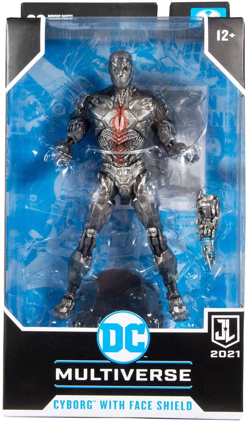 McFarlane Toys - DC Multiverse - Justice League Movie - Cyborg (Helmet) 7 Inch Action Figure, Multicolor - Action Figure Heretoserveyou