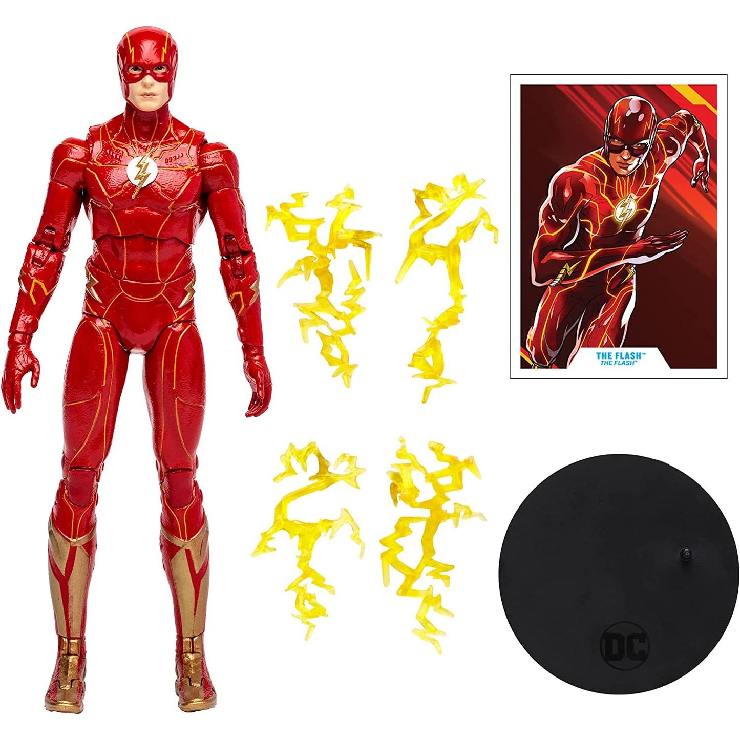 DC Multiverse - The Flash Movie - The Flash Action Figure 7INCh Toy with accessories Pose- Heretoserveyou