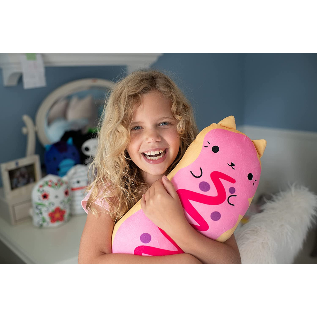 Cats vs Pickles - Hugger 17" Super-Soft and Huggable Plush! The Perfect Cuddle Buddy! Use as Fun Bedroom Décor! - Stuffed Animals Heretoserveyou