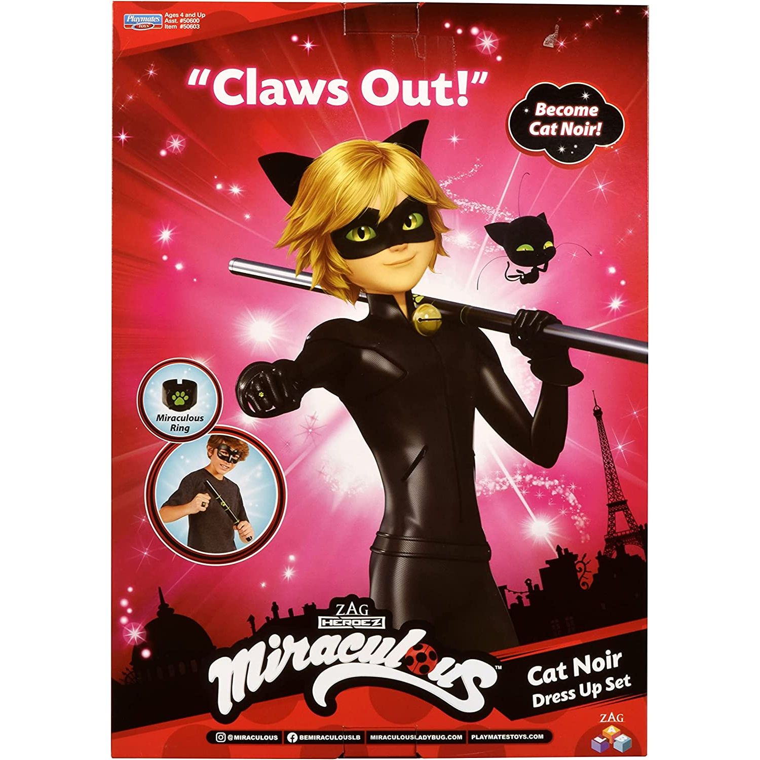 Chat Noir Metal Expandable Staff Pop Up Pocket Staff Cat Noir