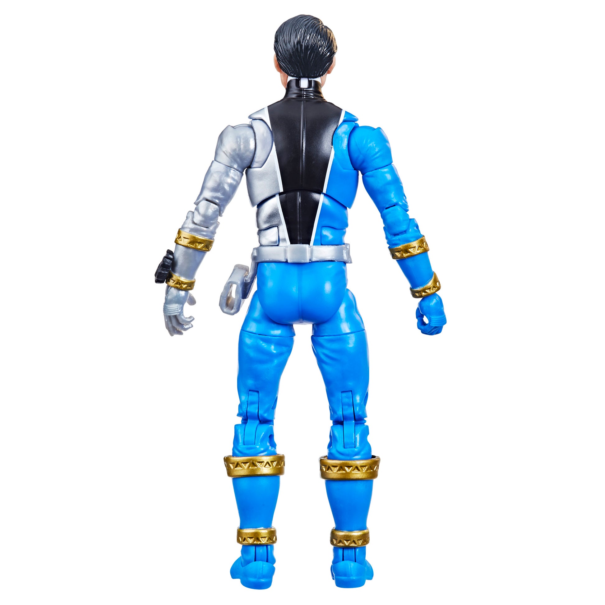 Power Rangers Lightning Collection Dino Fury Blue Ranger Figure  back pose - Heretoserveyou