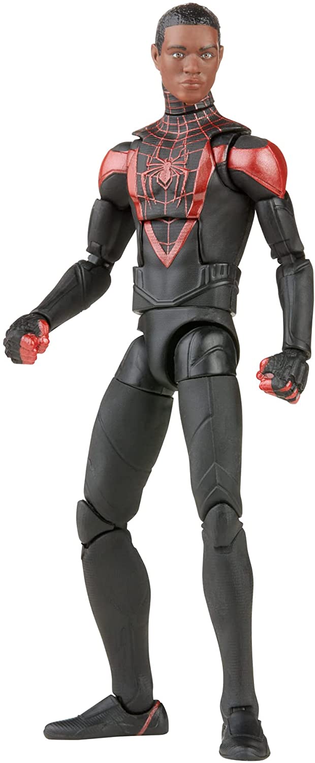 Spider-Man Marvel Legends Series Gamerverse Miles Morales 6-inch  Collectible Action Figure Toy and 7 Accessories and 1 Build-A-Figure Part(s)