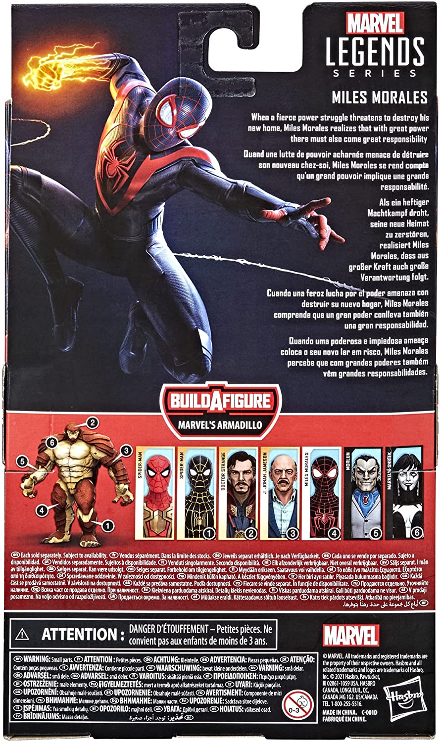Spider-Man Marvel Legends Series Gamerverse Miles Morales 6-inch Collectible Action Figure Toy and 7 Accessories and 1 Build-A-Figure Part(s) - Action & Toy Figures Heretoserveyou