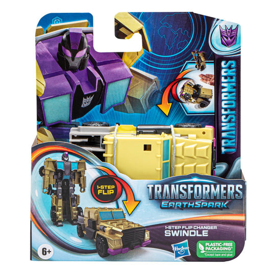 Transformers Earthspark 1 Step Flip Swindle Action Figure Toy - Heretoserveyou