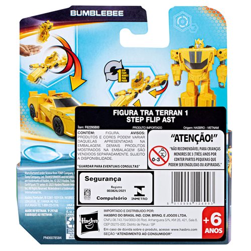 Transformers Earthspark 1 Step Flip Bumblebee Action Figure Toy back View