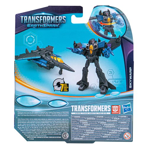 Transformers Earthspark Warrior Skywarp Action Figure Toy