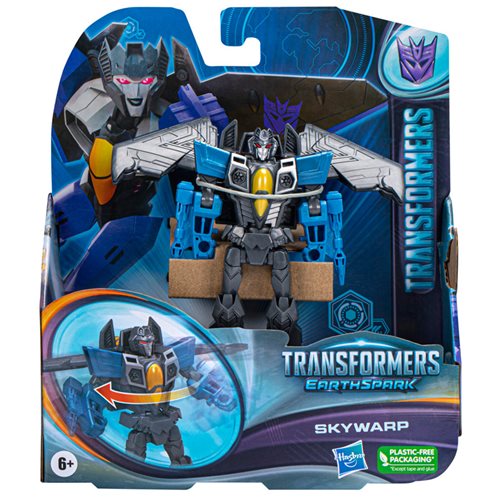 Transformers Earthspark Warrior Skywarp Action Figure Toy