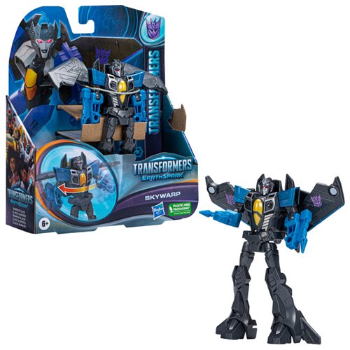 Transformers Earthspark Warrior Skywarp Action Figure Toy