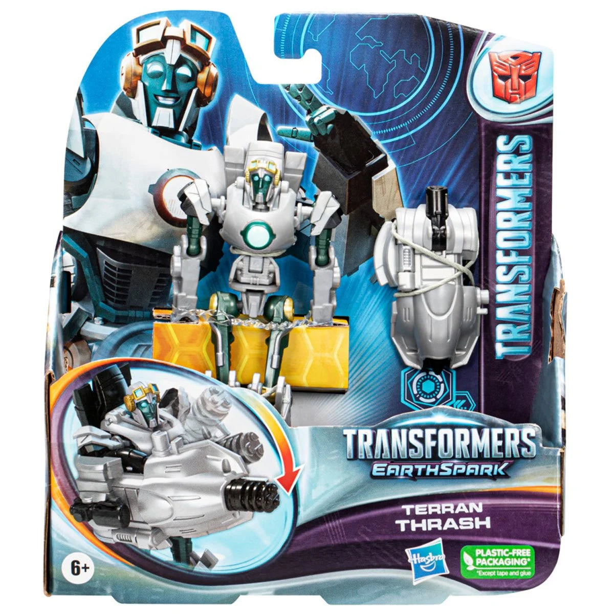 Transformers Earthspark Warrior Thrash Action Figure Toy - Heretoserveyou