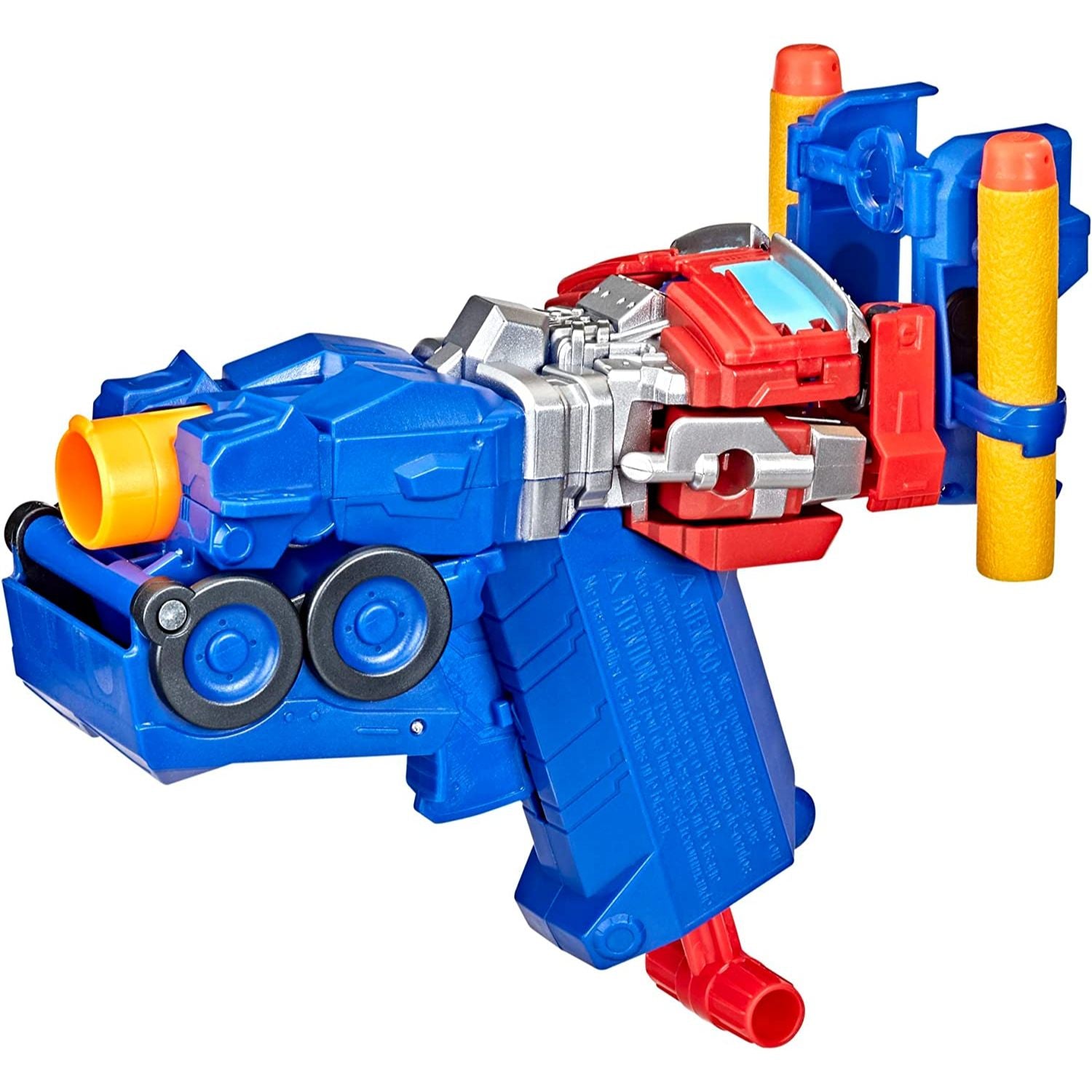 Transformers Toys Rise of The Beasts Movie 2-in-1 Optimus Prime Blaster Powered by Nerf for Ages 6 and Up, 7-inch