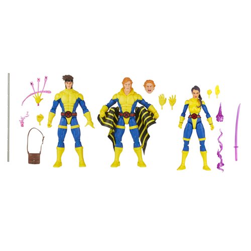 Marvel Legends Banshee, Gambit, and Psylocke 6-Inch Action Figures Set