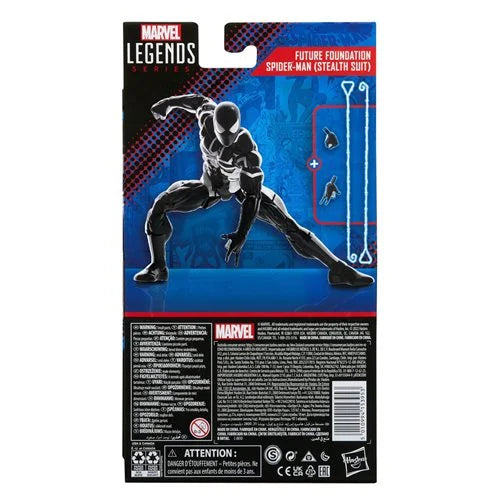 Marvel Legends Series Spider-Man 6-inch Future Foundation Spider-Man (Stealth Suit) Action Figure Toy, Includes 4 Accessories - Action & Toy Figures Heretoserveyou