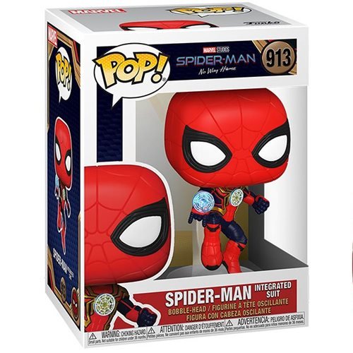 Funko Pop! Spider-Man: No Way Home Spider-Man Integrated Suit Pop! Vinyl Figure - Action & Toy Figures Heretoserveyou