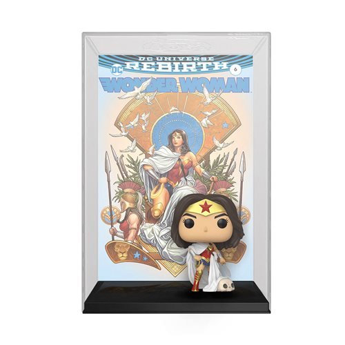 Funko Pop! Wonder Woman 80th Rebirth on Throne Pop! Comic Cover with Figure - Action & Toy Figures Heretoserveyou