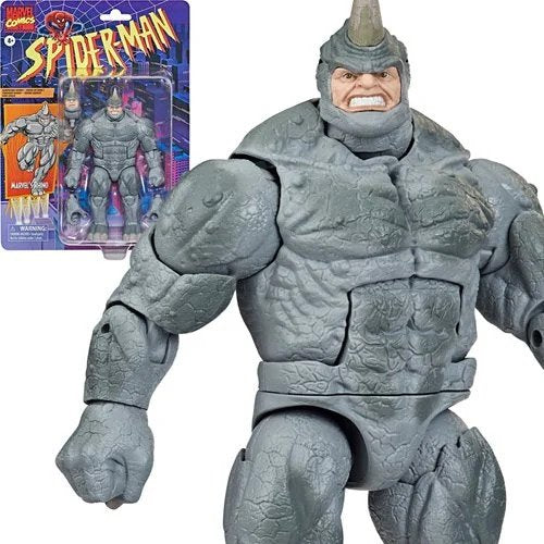 Spider-Man Retro Marvel Legends Rhino 6-Inch Action Figure - Action & Toy Figures Heretoserveyou