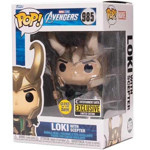 Funko Pop! Avengers Loki with Scepter Pop! Vinyl Figure - EE Exclusive - Action & Toy Figures Heretoserveyou