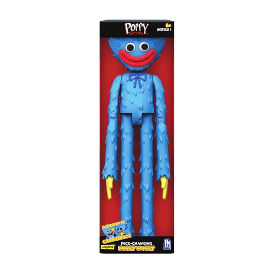 POPPY PLAYTIME - Huggy Wuggy Deluxe Face-Changing Action Figure (12" Tall, Series 1) [Officially Licensed]