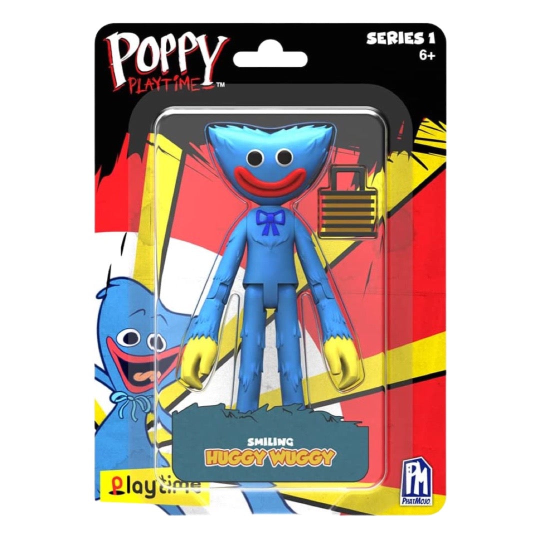 POPPY PLAYTIME - Smiling Huggy Wuggy Action Figure (5" Posable Figure, Series 1)